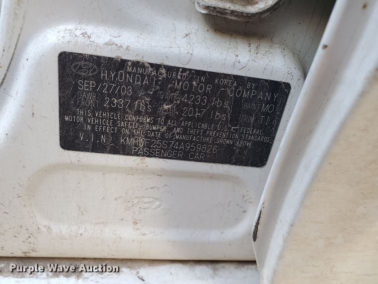 image for item DI5002 2004 Hyundai Sonata