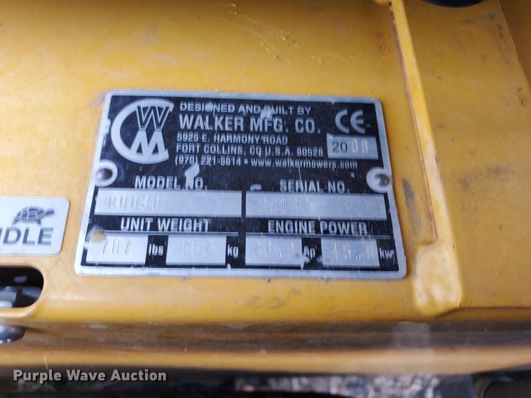 image for item DI5213 2008 Walker MDDSD  ZTR lawn mower