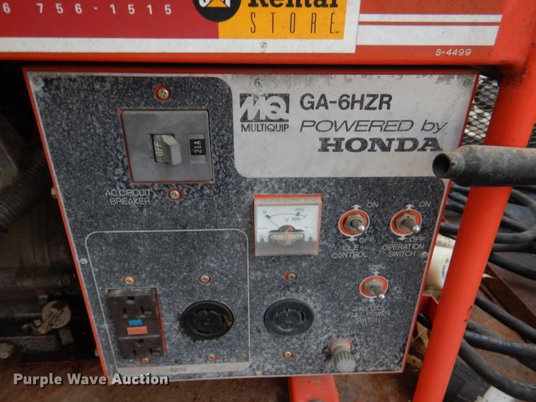 image for item DL8226 Multiquip 6000  generator