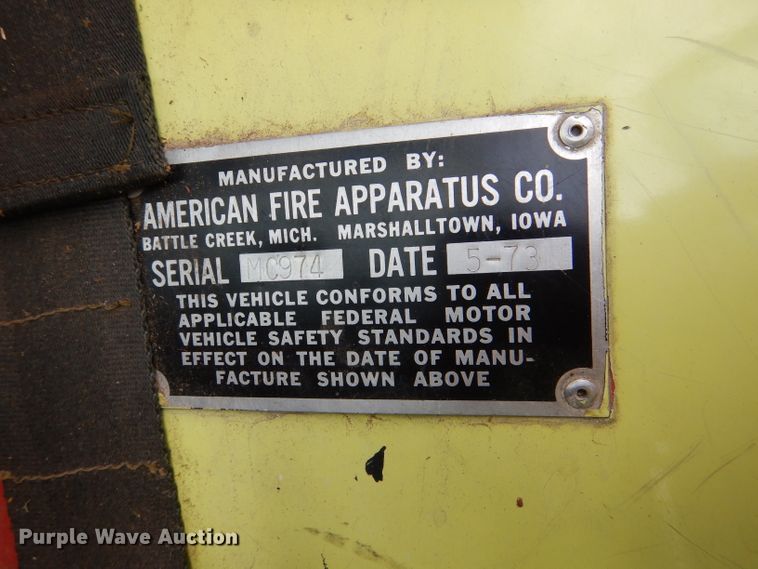 image for item DL8945 1973 Ford C900  fire truck