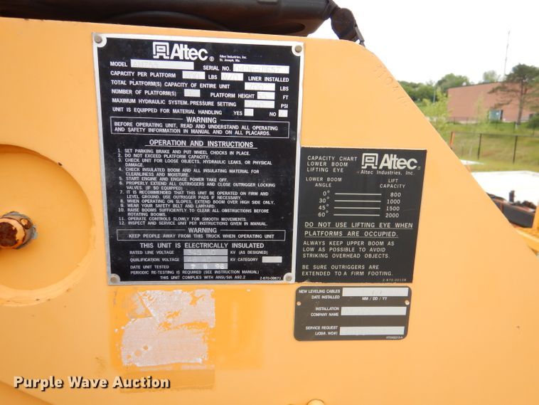 image for item DM0002 1997 Ford F800  bucket truck