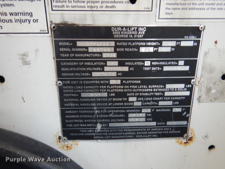 image for item DM0014 2006 Ford F550 XL  bucket truck