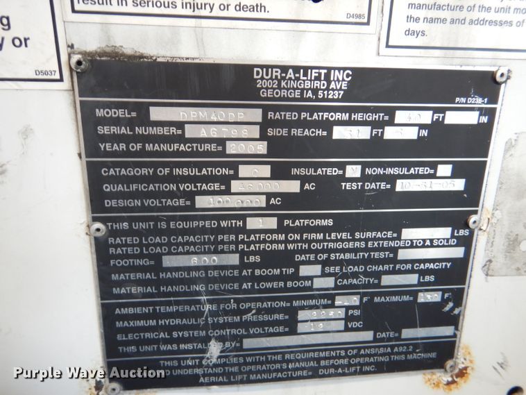 image for item DM0014 2006 Ford F550 XL  bucket truck