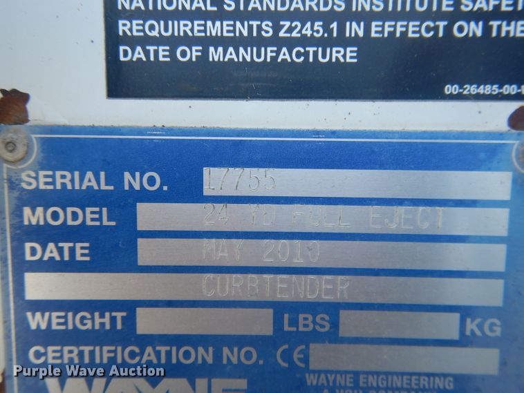 image for item FI9111 2011 Peterbilt 320  refuse truck