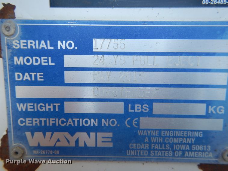 image for item FI9111 2011 Peterbilt 320  refuse truck