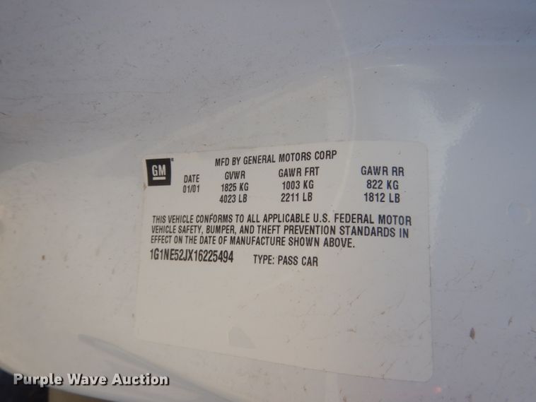 image for item FI9112 2001 Chevrolet Malibu
