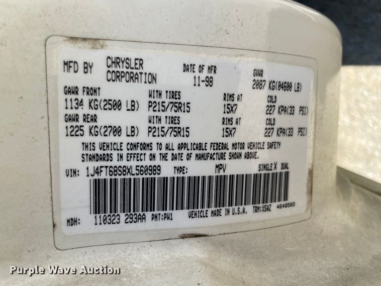 image for item IC9339 1999 Jeep Grand Cherokee  SUV