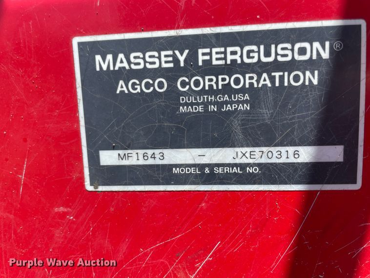 image for item IC9340 Massey-Ferguson 1643  MFWD tractor