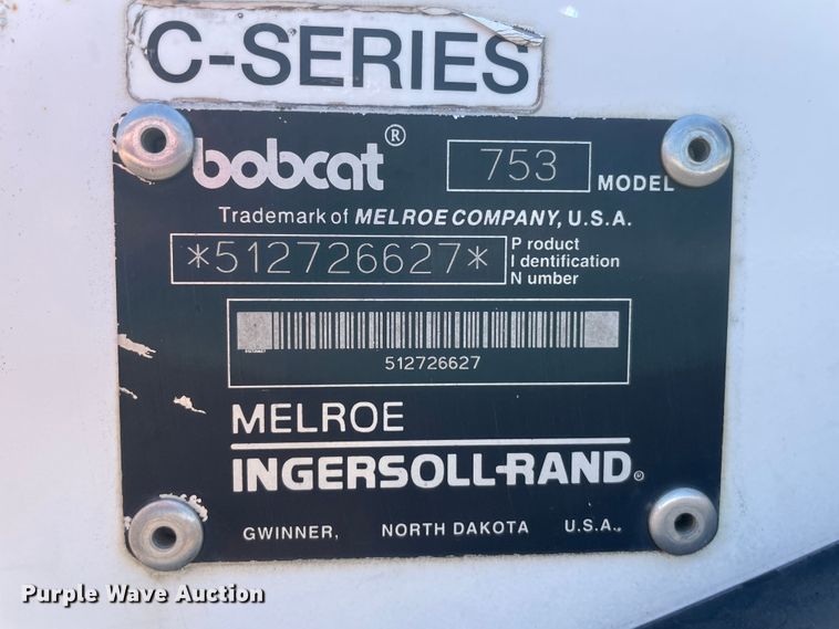 image for item IC9348 1996 Bobcat 753  skid steer loader