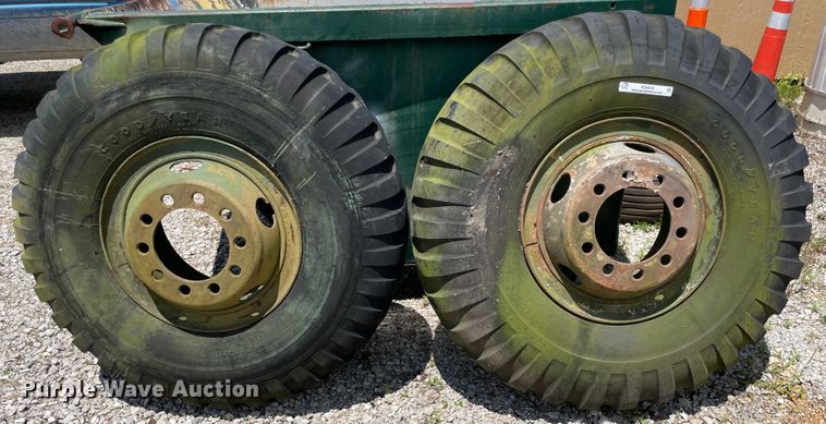 image for item IC9419 (2) Goodyear 14.00-20 tires and wheels