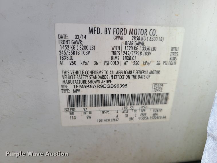 image for item IC9771 2014 Ford Explorer Police  SUV