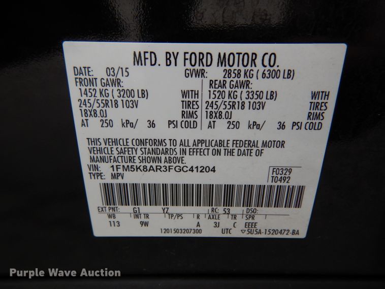 image for item IL9462 2015 Ford Explorer Police  SUV