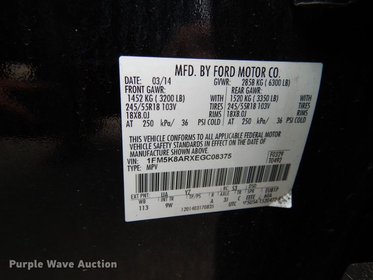 image for item IL9464 2014 Ford Explorer Police  SUV