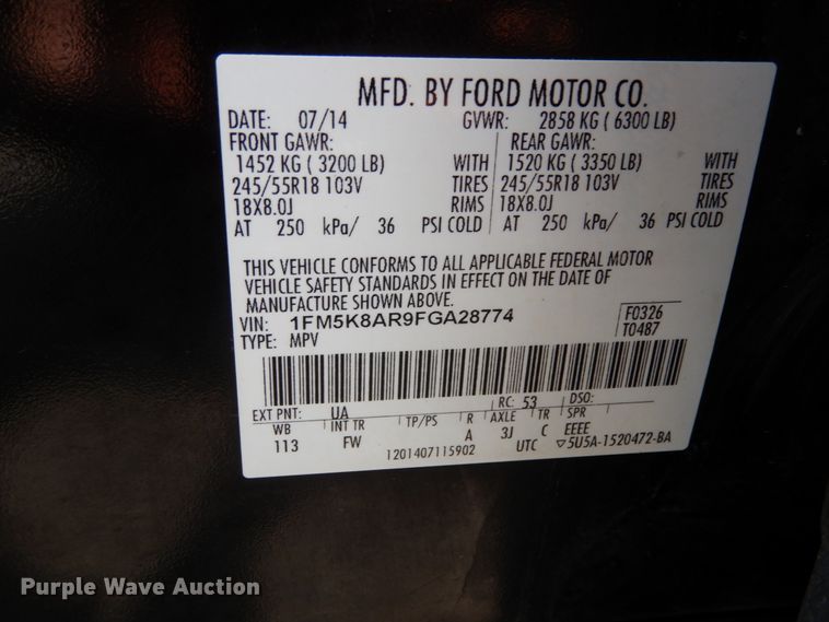 image for item IL9476 2015 Ford Explorer Police  SUV