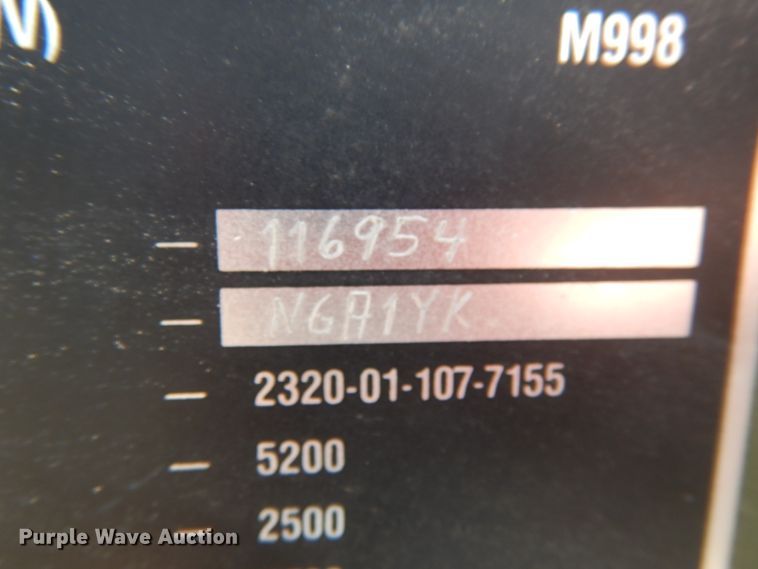 image for item IL9493 1991 Am General HMMWVM998  Humvee SUV