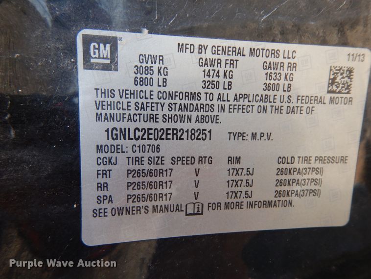 image for item IP9106 2014 Chevrolet Tahoe Police  SUV