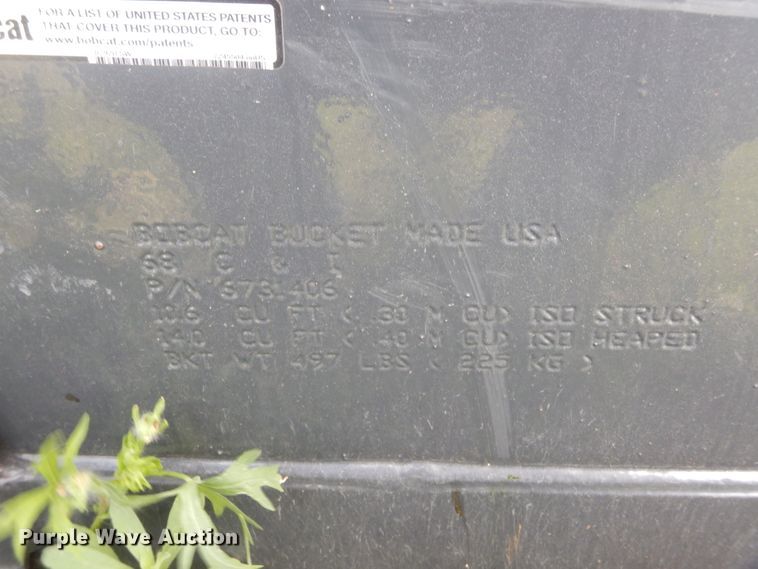 image for item IP9954 Bobcat  67"W skid steer bucket