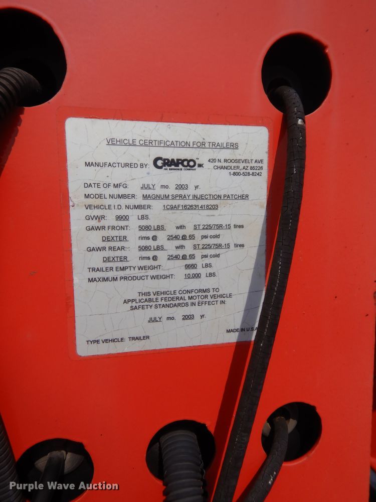 image for item IP9962 2003 Crafco Magnum  spray injection patcher