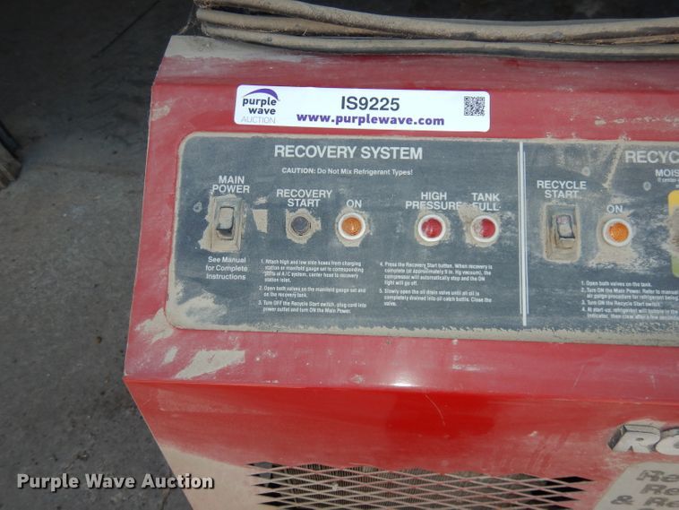 image for item IS9225 Robinair 17500B  refrigerant recovery and recycling sytem