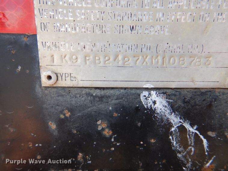 image for item JY9913 1999 Kodiak  equipment trailer