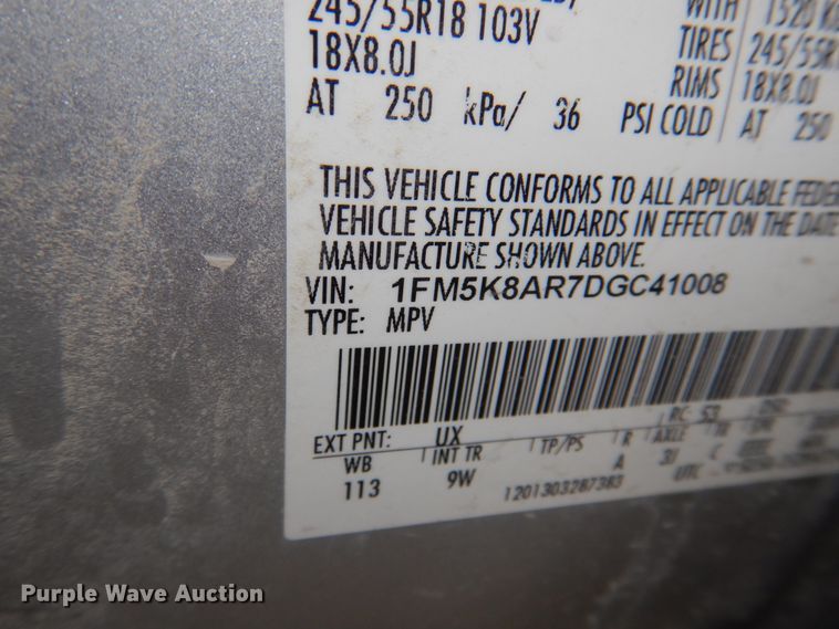 image for item JY9940 2013 Ford Explorer Police Interceptor  SUV