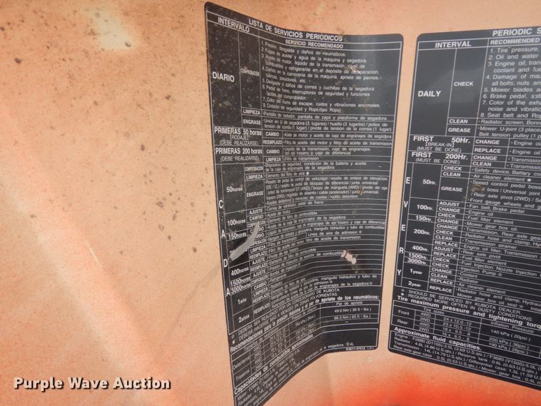 image for item DC2062 Kubota F3680  lawn mower