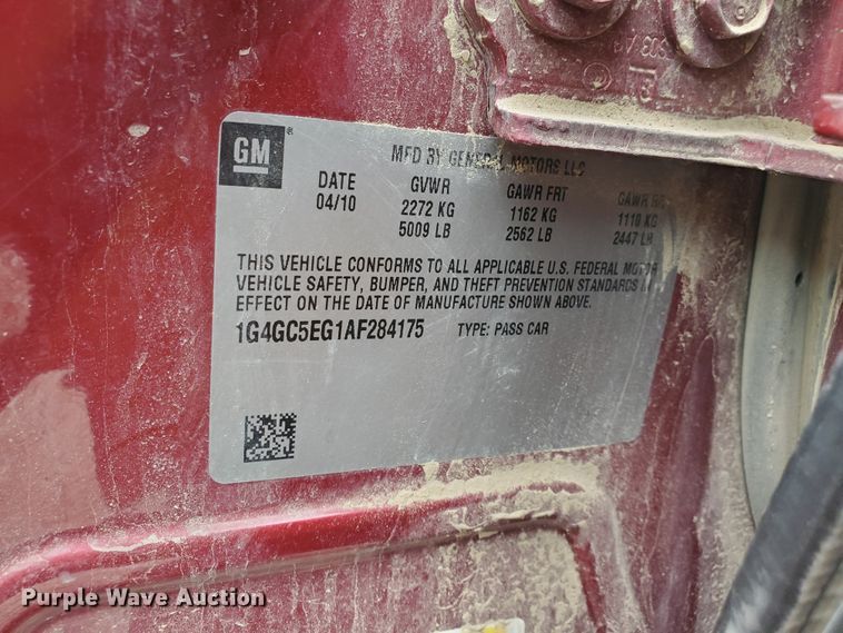 image for item DI5198 2010 Buick LaCrosse CXL