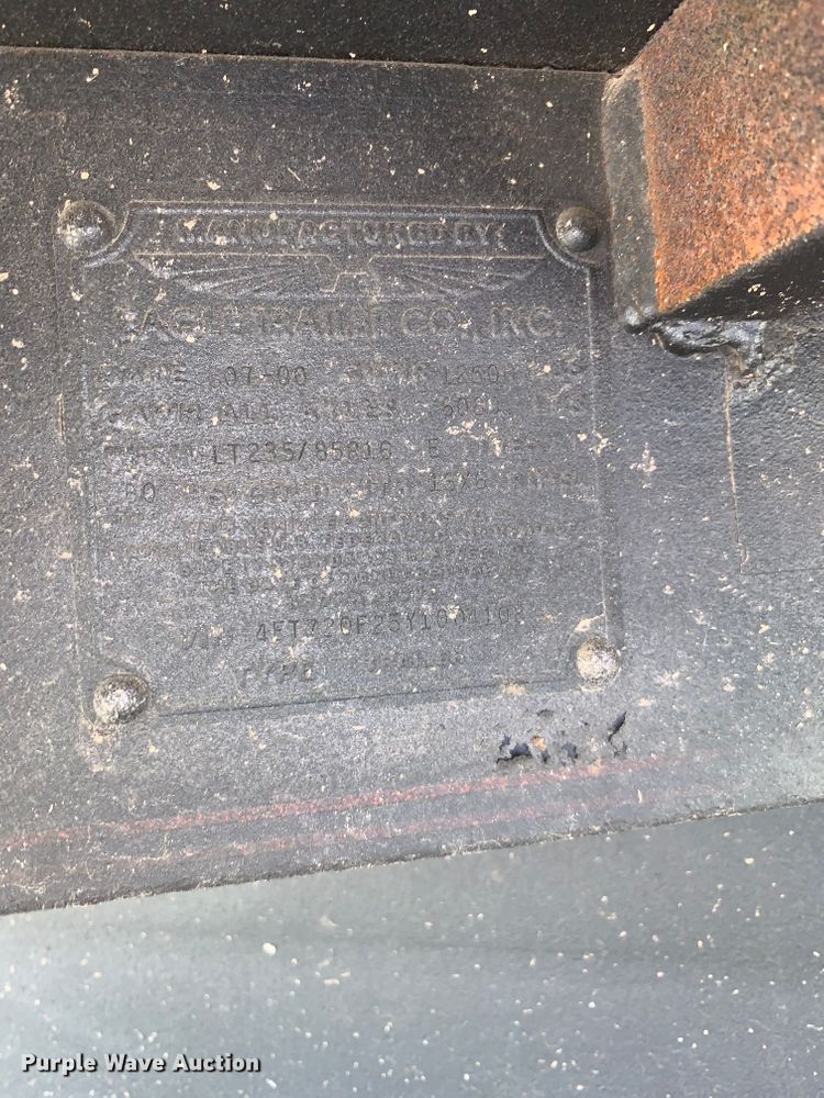 image for item DI5661 2000 Eagle utility trailer