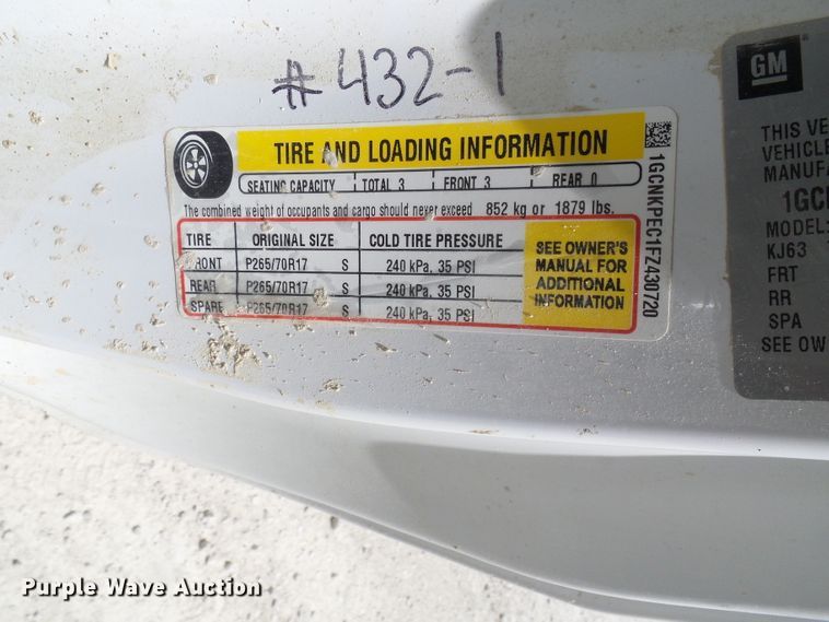 image for item DL0990 2015 Chevrolet Silverado 1500  pickup truck