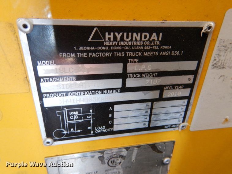 image for item DL8897 Hyundai 18LC-7A  forklift
