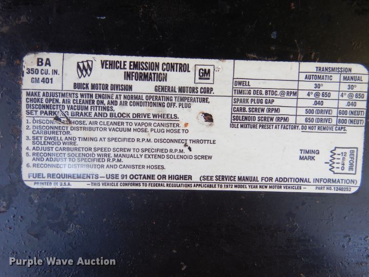 image for item DL8950 1972 Buick Skylark Coupe