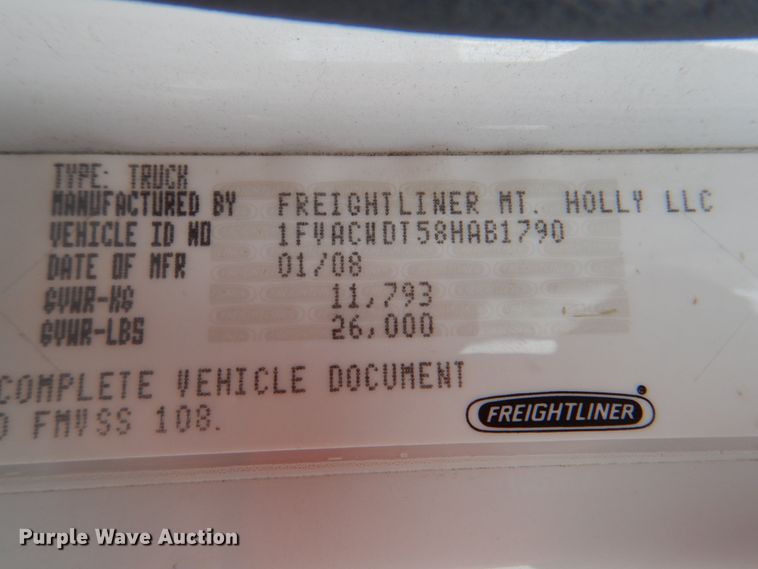 image for item DM3811 2008 Freightliner Business Class M2  refrigerated truck