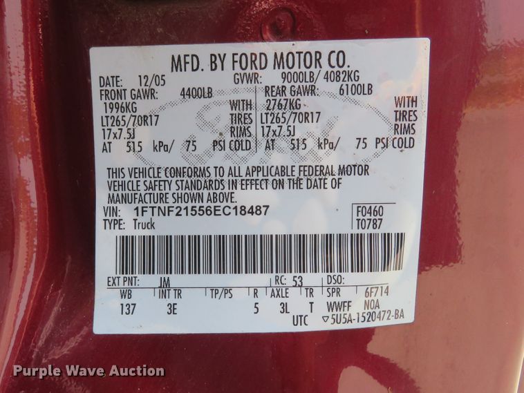 image for item FP9302 2006 Ford F250 Super Duty XLT  pickup truck