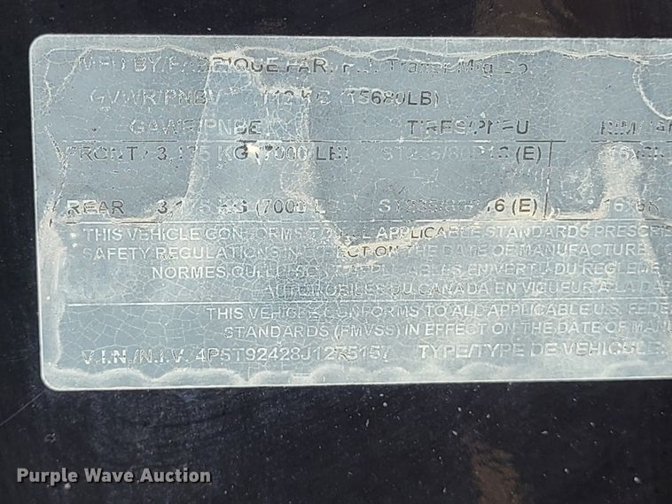 image for item GO9438 2018 PJ Trailer  tilt deck equipment trailer