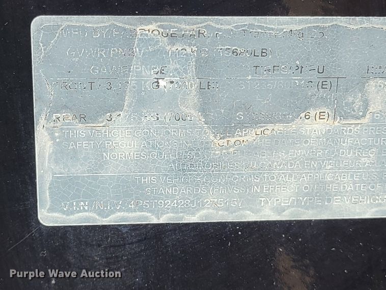 image for item GO9438 2018 PJ Trailer  tilt deck equipment trailer