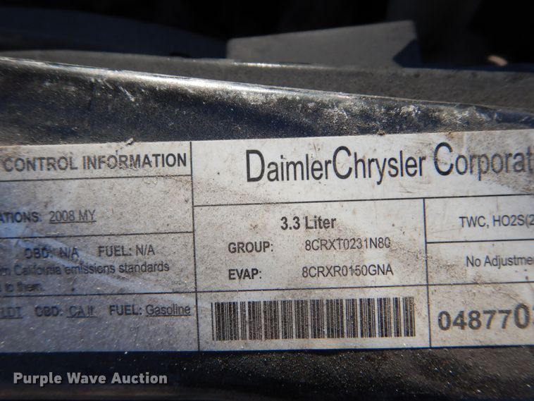 image for item GT9629 2008 Chrysler Town & Country  van