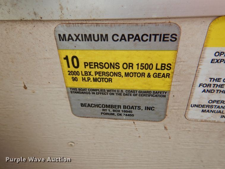 image for item HC9319 2006 Beachcomber  pontoon boat