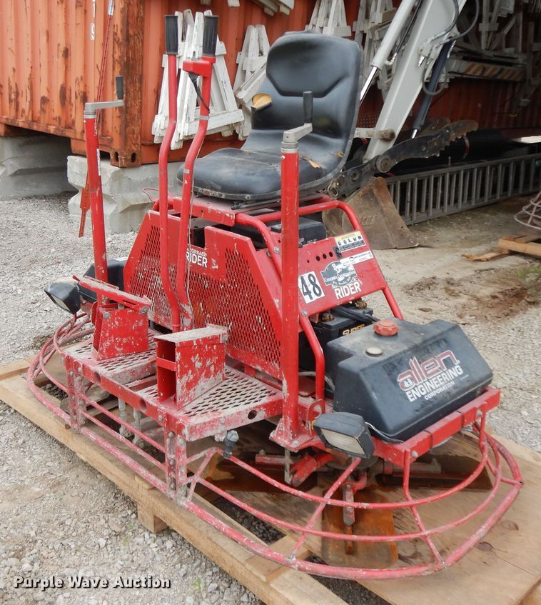 image for item HO9493 Allen Engineering Razor Back Rider power trowel