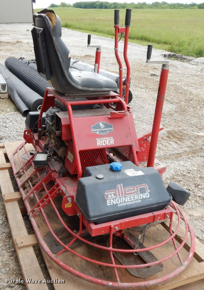 image for item HO9493 Allen Engineering Razor Back Rider power trowel