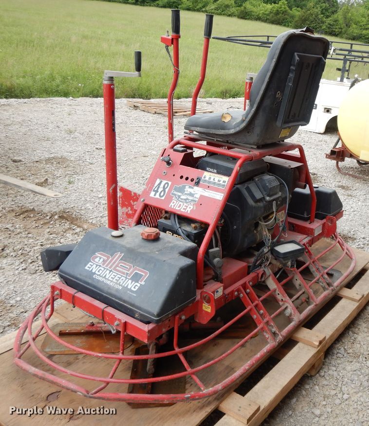 image for item HO9493 Allen Engineering Razor Back Rider power trowel