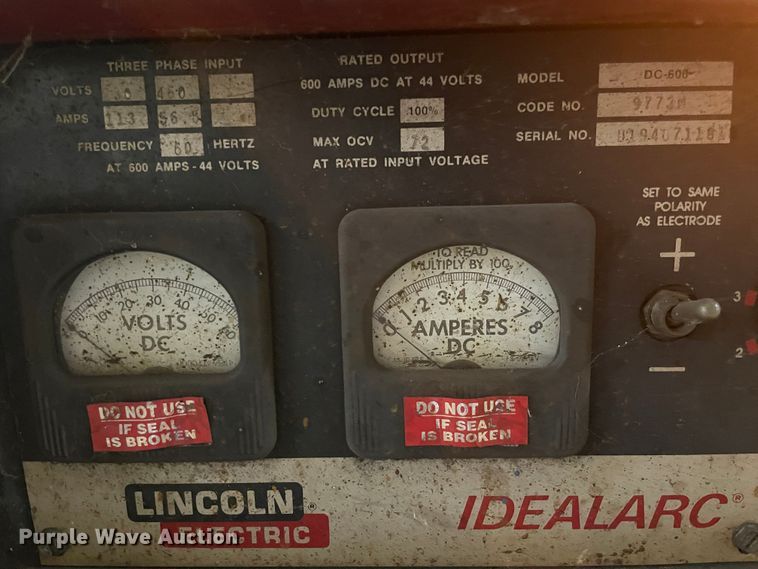 image for item IC9393 Lincoln Electric IdealArc DC-600  welder