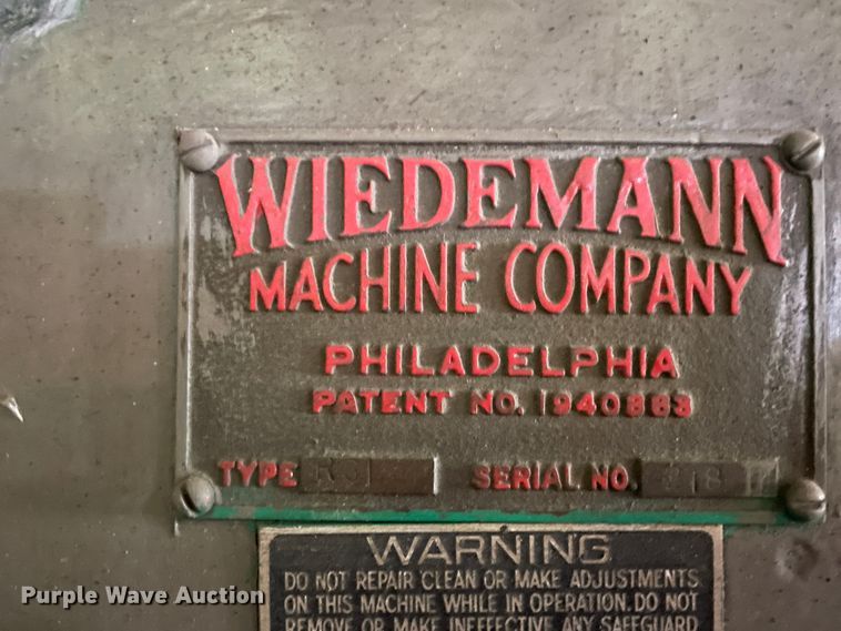 image for item IC9402 Wiedemann Machine Co. R61 turret punch press