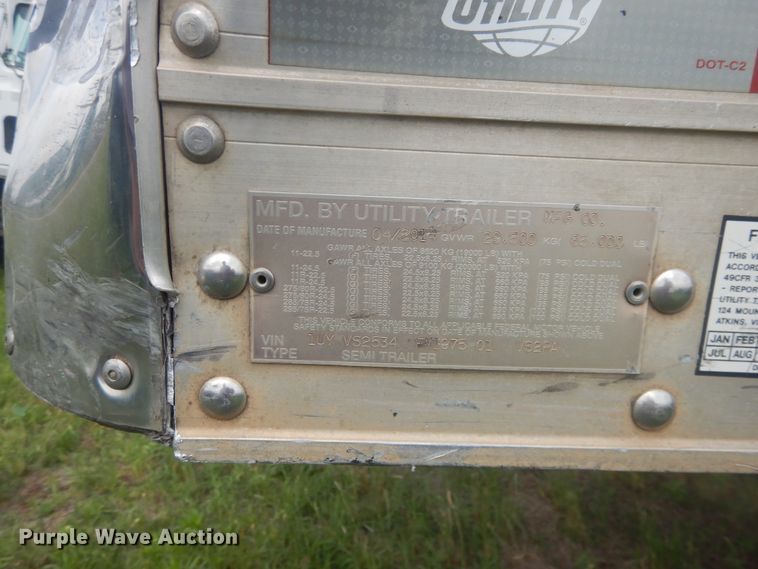 image for item IJ9410 2015 Utility  refrigerated van trailer