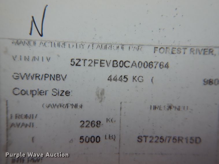 image for item IQ9605 2012 Forrest River Freedom Express  camper