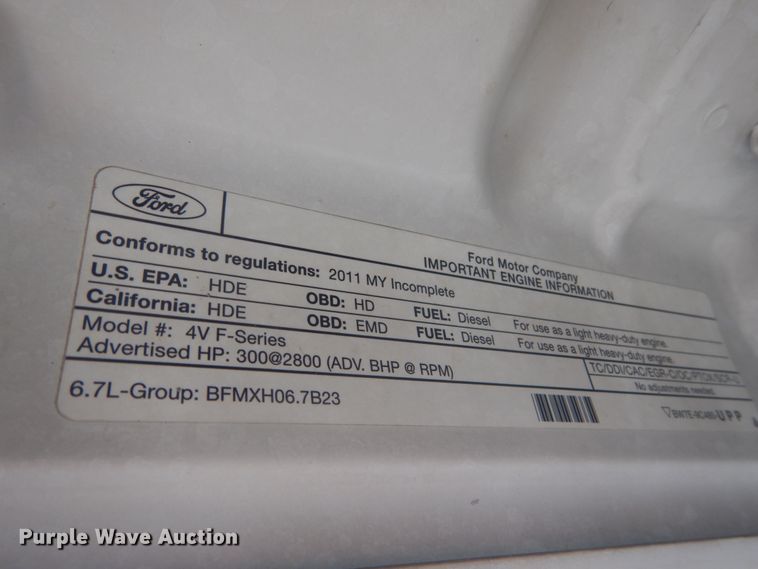 image for item IT9144 2011 Ford F550  truck cab and chassis