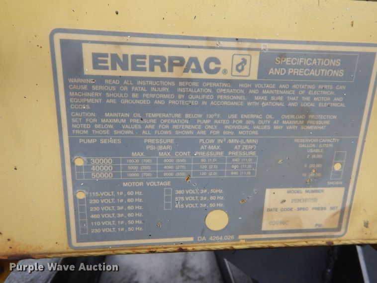 image for item IT9157 Enerpac  tire press trailer
