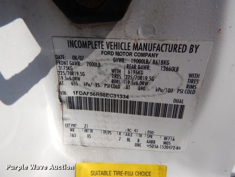 image for item IT9161 2008 Ford F550 Super Duty XL  utility / service truck