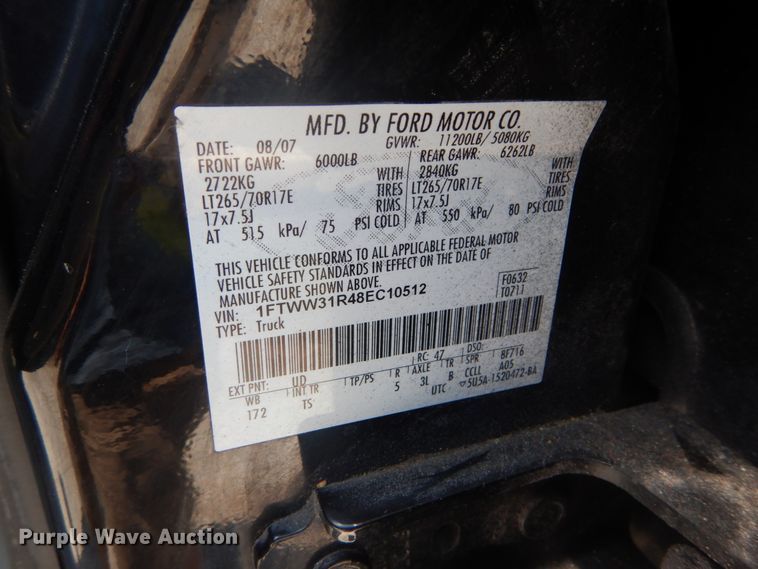 image for item IT9174 2008 Ford F350 Super Duty  Crew Cab pickup truck