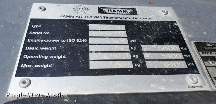 image for item IX9947 2004 Hamm HD10  double drum vibratory roller