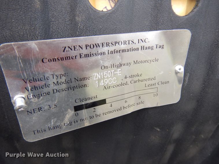 image for item JZ9992 2008 ZNEN ZN150T-E  scooter